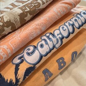 Women's Crop California Peach Surf Tee  M